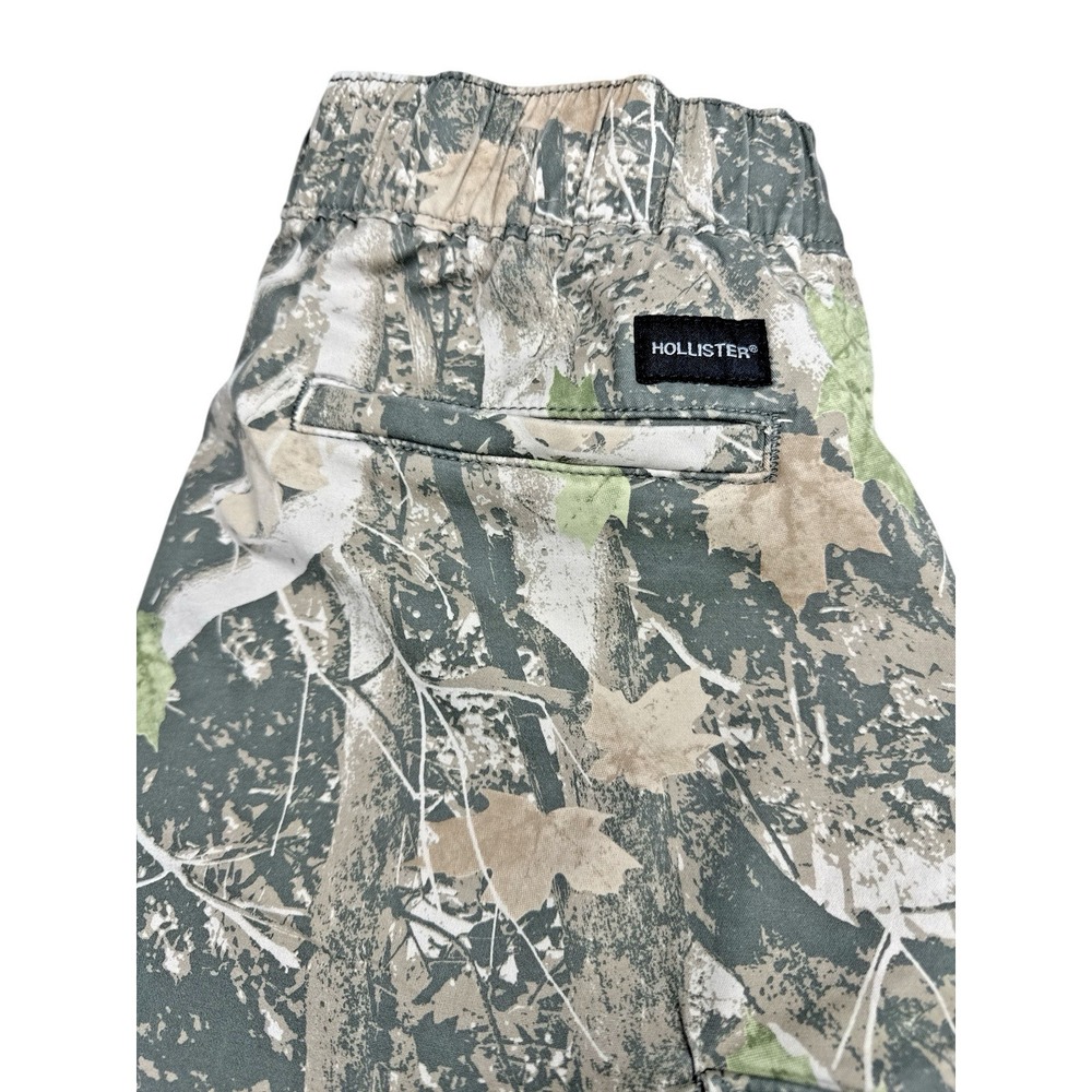 Hollister Women's High Rise Slim Cargo Epic Flex Camo Pants - Green, Size S